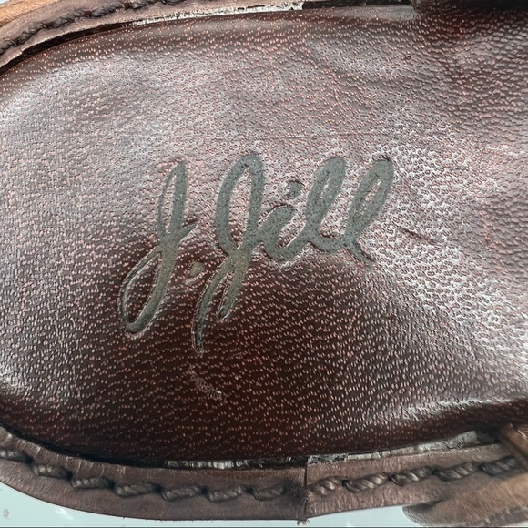 J. Jill Brown Ankle Lace Up Wedge Sandals Size 10 Women's - Picture 2 of 11